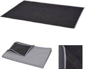 vidaXL Picknickkleed 100x150 cm grijs en zwart