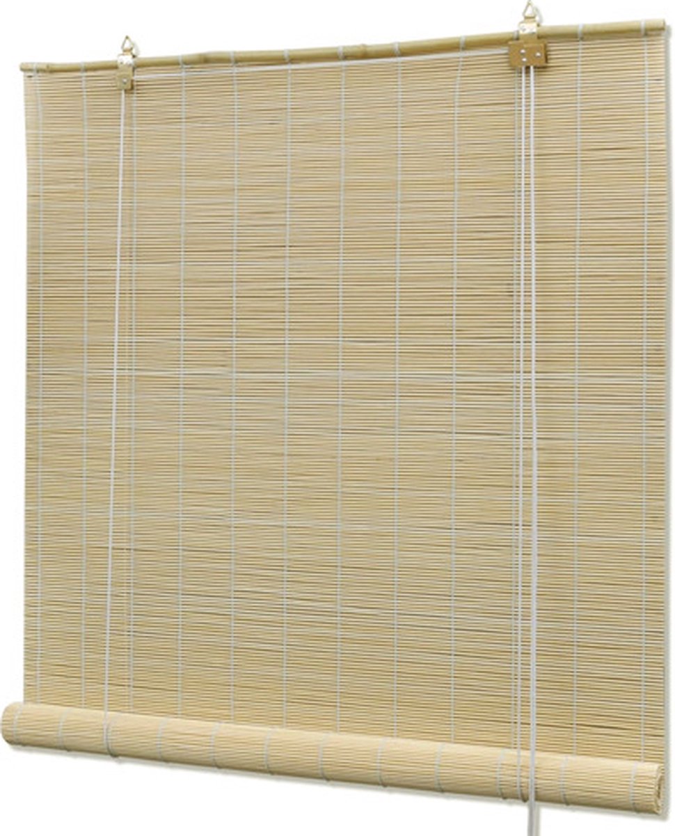 vidaXL Rolgordijn 100x160 cm bamboe natuurlijk
