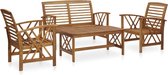 vidaXL Ensemble de salon 4 pièces en bois d'acacia massif