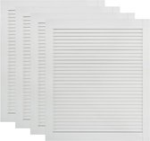 vidaXL Portes persiennes Blanc 4 pcs 61,5 x 49,4 cm Bois de pin massif