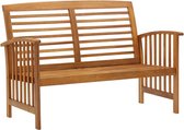 Banc de jardin vidaXL 119 cm en bois d'acacia massif - Meubilair Plein air - Ensemble de jardin - Set de jardin