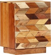 vidaXL - Nachtkastje - 40x30x50 - cm - massief - gerecycled - hout