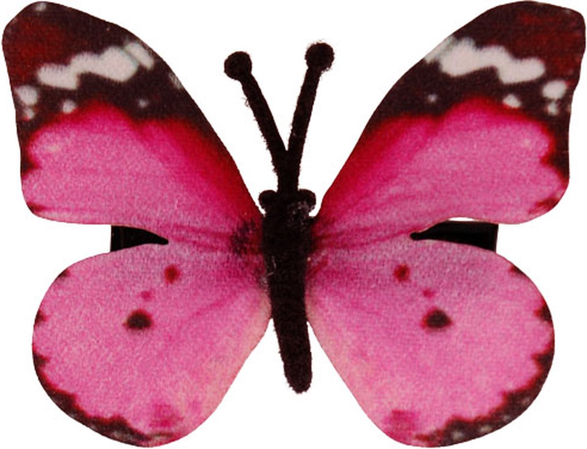 Haarclipje vlindertje roze- 6 cm