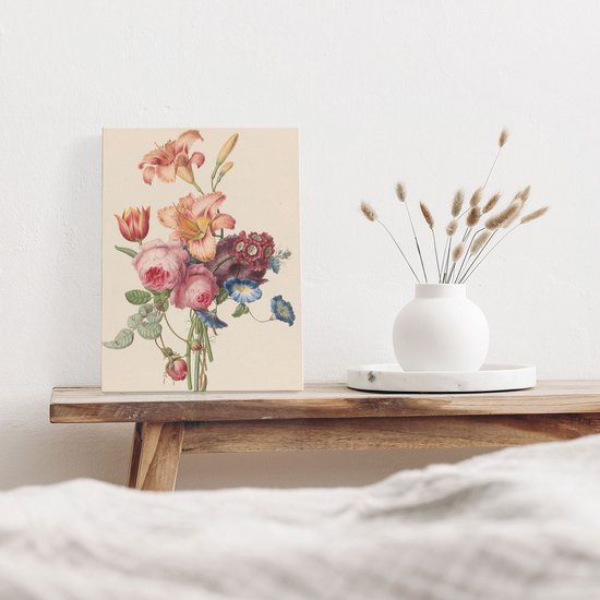 Artaza Toile Peinture Un Bouquet - Henriëtte Geertruida Knip - 30x40 - Klein - Art - Impression sur Toile