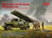 1:35 ICM 35596 BM-13-16 on G7107 Chassis w/Soviet Crew Plastic Modelbouwpakket