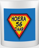 Akyol - Hoera 56 jaar Mok met opdruk - verjaardag cadeau - Jarige - leuk kado om te geven - 350 ML inhoud