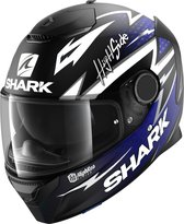 SHARK SPARTAN 1.2 ADRIAN PARASSOL Motorhelm integraalhelm Mat Zwart Blauw Zilver - Maat S