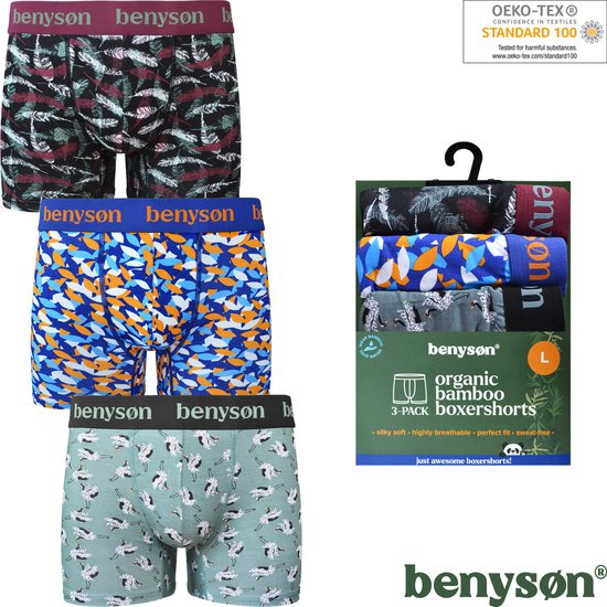 Foto: Bamboe onderbroek boxershort 3 pack mix maat m