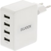 Sweex CH-007WH Lader 4 - Uitgangen 4.8 A Usb Wit