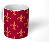 Mok - Koffiemok - Patronen - Design - Oranje - Mokken - 350 ML - Beker - Koffiemokken - Theemok