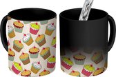 Magische Mok - Foto op Warmte Mokken - Koffiemok - Patronen - Eten - Cupcake - Magic Mok - Beker - 350 ML - Theemok