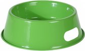 voer- en drinkbak 25 x 8 cm staal groen