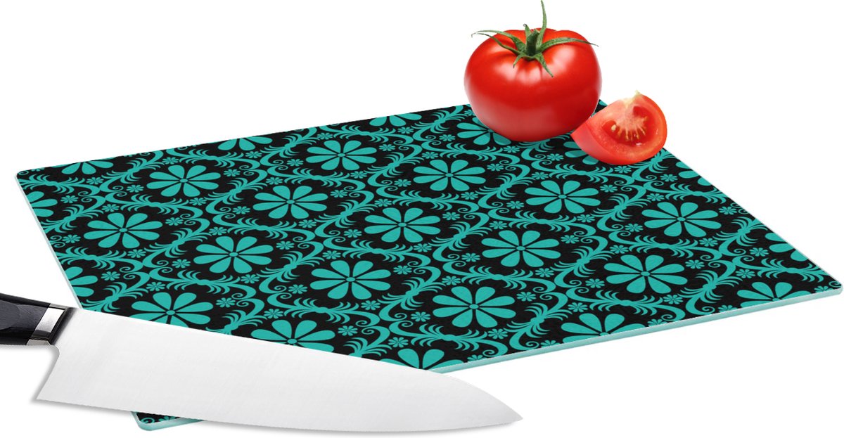 Glazen Snijplank - 28x20 - Patronen - Gothic - Bloemen - Snijplanken Glas