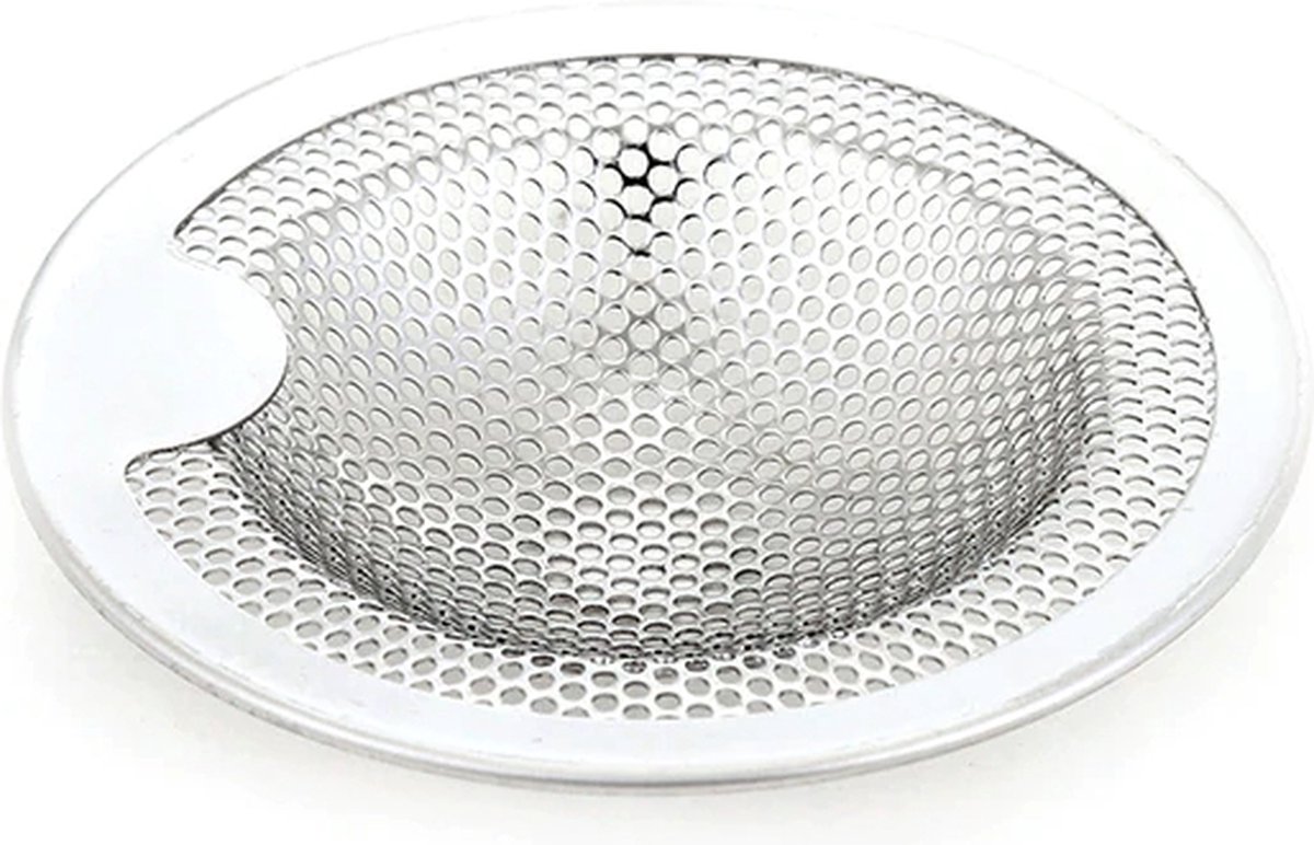 Goedkoopste Luxe Gootsteen zeef RVS - Wastafel putje – Afvoer filter - Haarvanger - Gootsteenfilter – 7.5 cm buitenmaat 6.3 cm binnenmaat