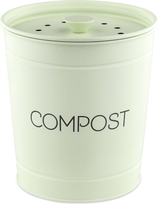 Bac à compost en métal Navaris 3L - Poubelle avec filtre 3x contre les  mauvaises