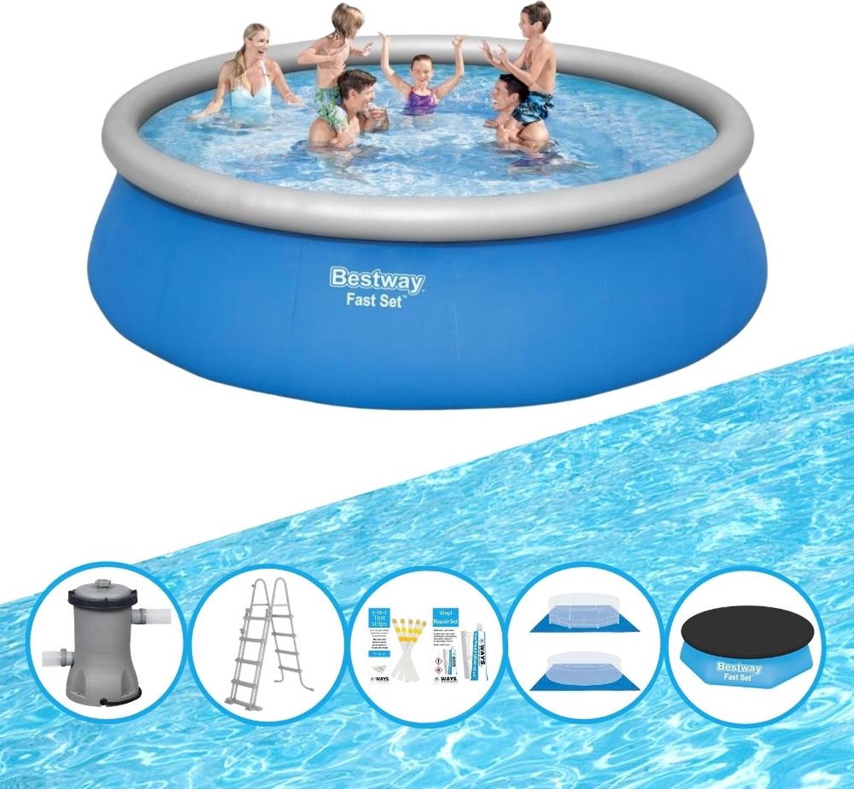 Zwembad Fast Set - 457x122 cm - Inclusief accessoires