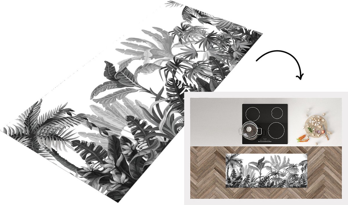 KitchenYeah Keukenloper - Loper keuken - Design - Bladeren - Natuur - 120x50 cm - Keukenloper vinyl Multicolor