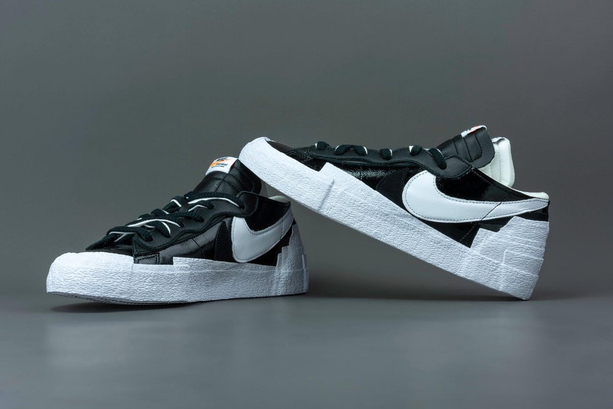 nike sacai blazer black