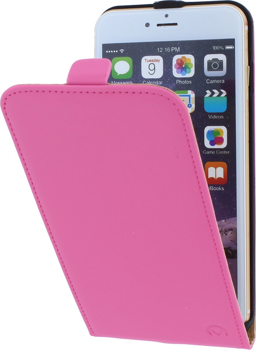 Mobilize Ultra Slim Flipcase Hoesje - Geschikt voor Apple iPhone 6/6s Plus - Gsm case - Roze