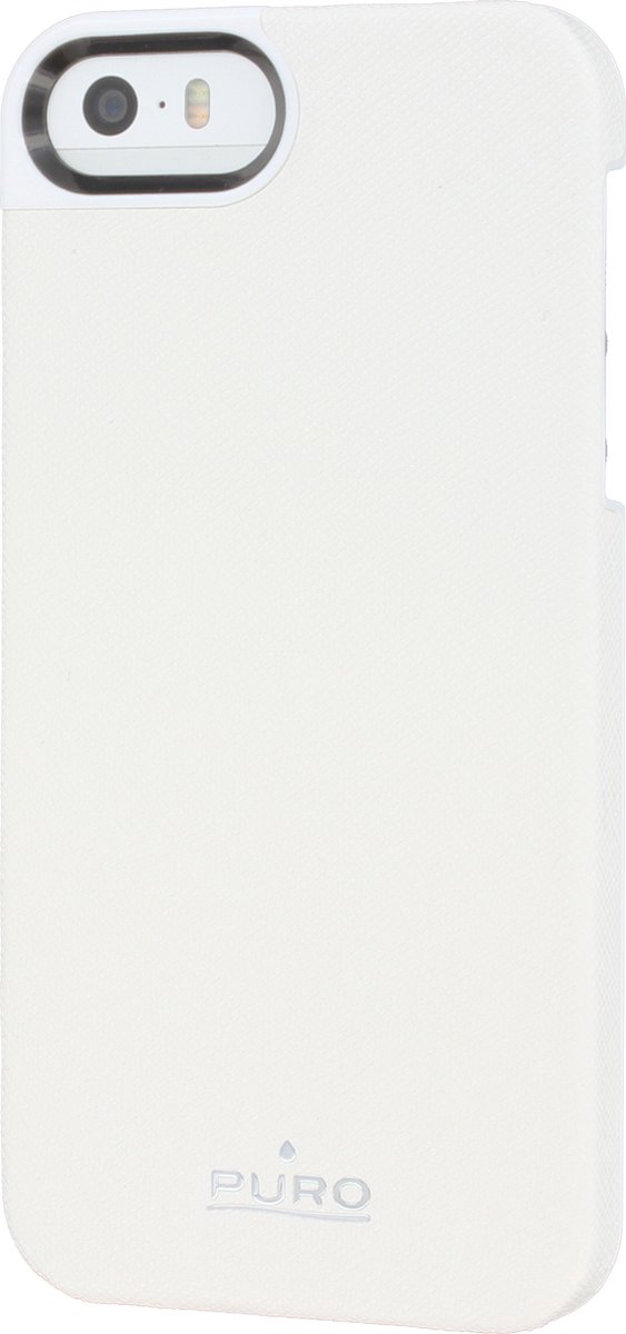 Apple iPhone 5/5s/SE Hoesje - Puro - Eco- Serie - Kunstlederen Backcover - Wit - Hoesje Geschikt Voor Apple iPhone 5/5s/SE