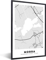 Cadre photo avec affiche - Morra - Carte - Carte - Plan de la ville - Frise - 40x60 cm - Cadre pour affiche