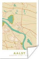 Affiche Alost - Vintage - Carte - Plan de la ville - Carte - 120x180 cm XXL