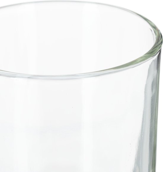 Relaxdays - lot de 12 - verres pour bougies chauffe-plat - verre - 8,5 x 7 cm - transparent