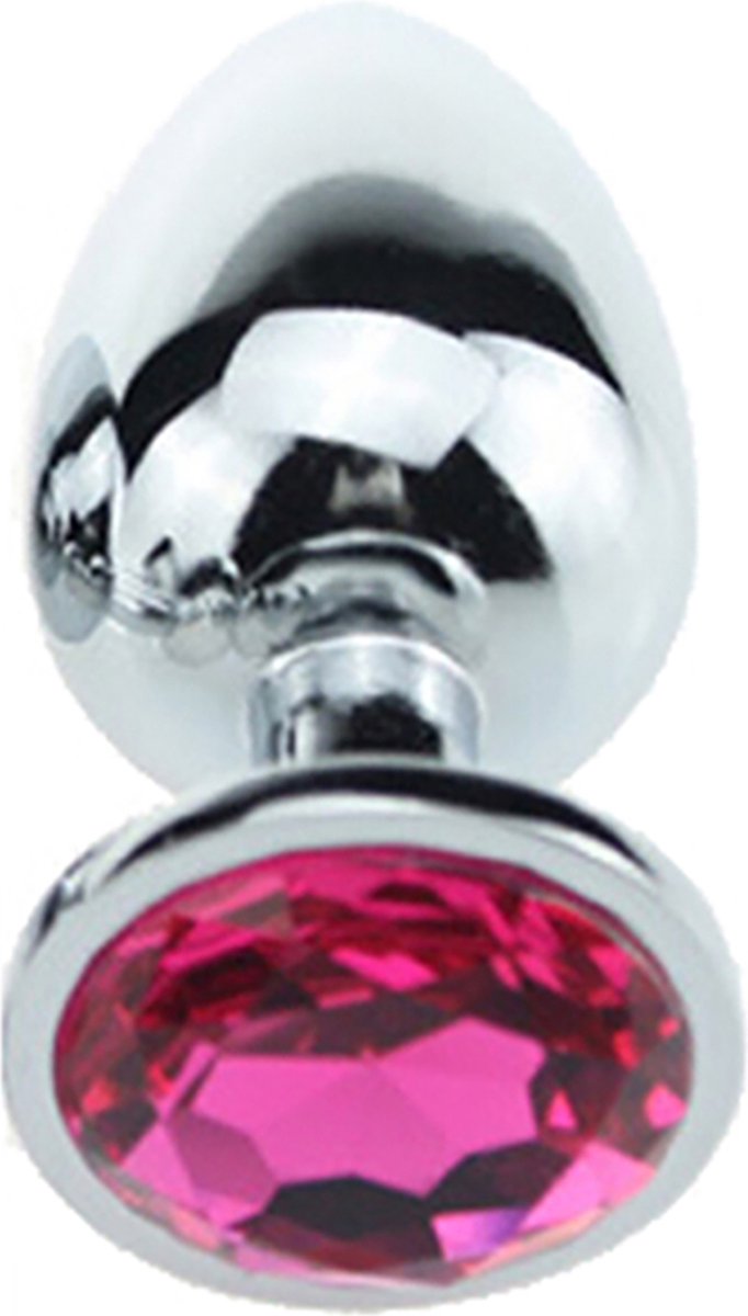 Goedkoopste Buttplug - Roze buttplug - Anaal - Buttplug met diamant - Roze - Unisex - Erotisch - 33mm