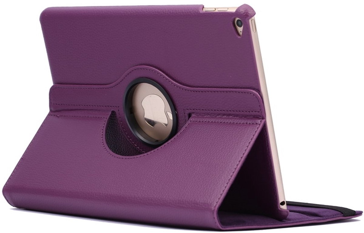 Mobigear Tablethoes geschikt voor Apple iPad Air 2 (2014) Hoes | Mobigear DuoStand Draaibare Bookcase - Paars