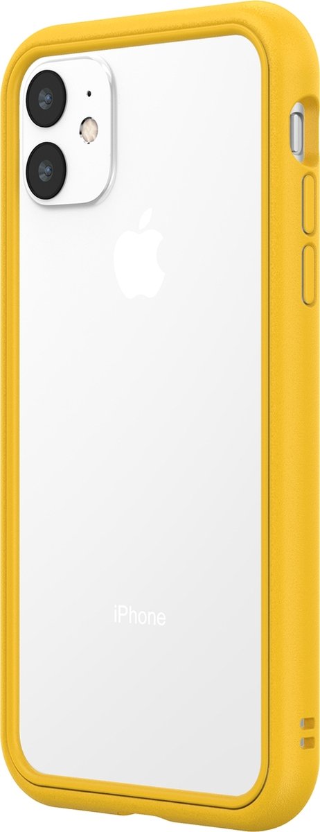 Apple iPhone XR Hoesje - Rhinoshield - CrashGuard NX Serie - Hard Kunststof Bumper - Geel - Hoesje Geschikt Voor Apple iPhone XR
