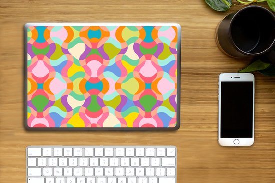 Autocollant pour ordinateur portable - 11,6 pouces - Design - Abstrait - Couleurs - Rétro - 30x21cm - Autocollants pour ordinateur portable - Skin pour ordinateur portable - Couverture