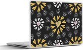 Laptop sticker - 10.1 inch - Meisje - Hart - Patronen - Girl - Kids - Kinderen - 25x18cm - Laptopstickers - Laptop skin - Cover
