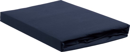 Ambiante Cotton Uni - Hoeslaken - Lits-jumeaux - 200x210/220 cm - Dark Blue