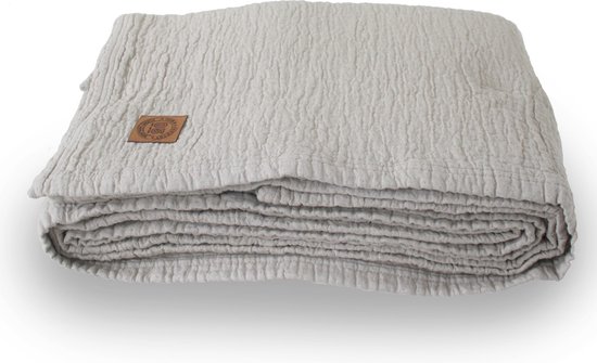 Town & Country Bedsprei Denver Stonewash zand 1 persoons bedsprei 180 x 260 cm