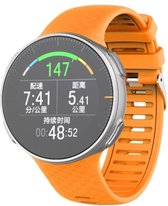Siliconen Smartwatch bandje - Geschikt voor Polar Vantage V siliconen bandje - oranje - Strap-it Horlogeband / Polsband / Armband