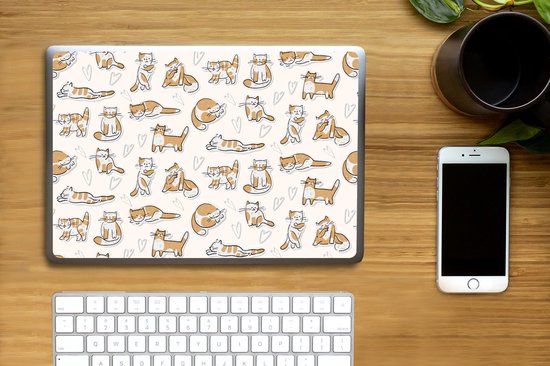 Sticker ordinateur portable - 14 pouces - Chat - Motif - Animaux