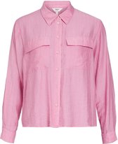 Object Blouse Objtilia L/s Shirt 120 23038668 Begonia Pink Dames Maat - W40