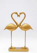 Kare Decofiguur Flamingo Love Gold 39cm