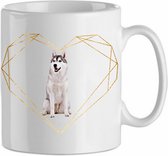 Mok Siberian Husky 4.4| Hond| Hondenliefhebber | Cadeau| Cadeau voor hem| cadeau voor haar | Beker 31 CL