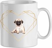 Mok Pug 3.4| Hond| Hondenliefhebber | Cadeau| Cadeau voor hem| cadeau voor haar | Beker 31 CL