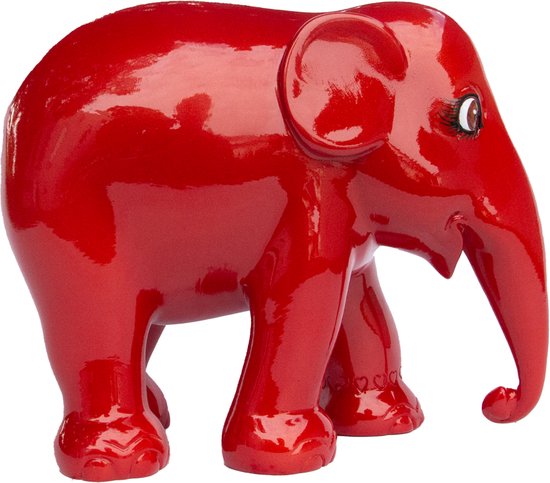 Elephant Parade - Metallic Vermilion Red - Handgemaakt Olifanten Beeldje - 20cm