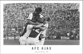 Walljar - Poster Ajax - Voetbalteam - Amsterdam - Eredivisie - Zwart wit - AFC Ajax '82 - 30 x 45 cm - Zwart wit poster