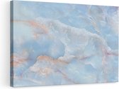 Artaza Peinture Sur Toile Art Abstrait - Marbre Blauw Clair - 90x60 - Photo Sur Toile - Impression Sur Toile