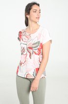 Cassis Dames Cassis - T-shirt met bloemenprint - T-shirt - Maat 42