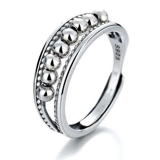 Ring d'anxiété - (Golf ) - Ring de stress - Ring Fidget - Ring Argent' anxiété pour doigt - Ring tournant pour femme - Ring tournant - Ring tournant - Spinner 925