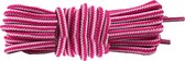 Feterz | Ronde schoenveter roze wit | Lengte: 140cm | Breedte: 4,5mm