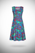 Dee jurk mouwloos Flowers Blue