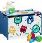 Coffre à speelgoed Relaxdays avec couvercle - coffre à jouets - chambre d'enfant - coffre à jouets
