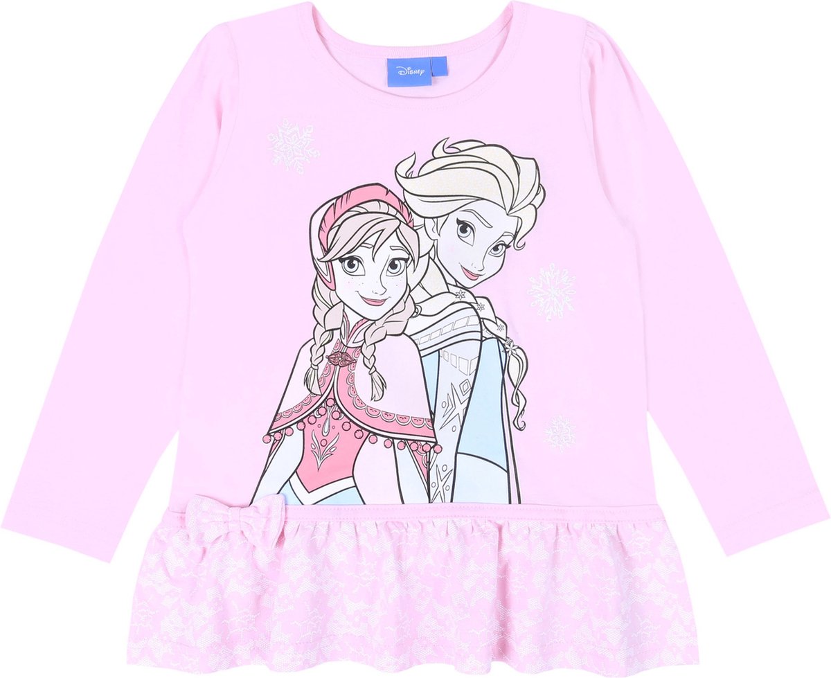 Roze shirt met franje - DISNEY Frozen / 110