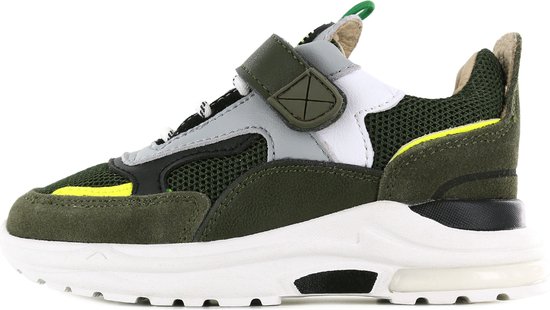 Shoesme groene sneakers met grijze details
